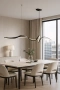 Pendant lamp Famous linear 2 P3 LED 30W 3CCT L1600 BK