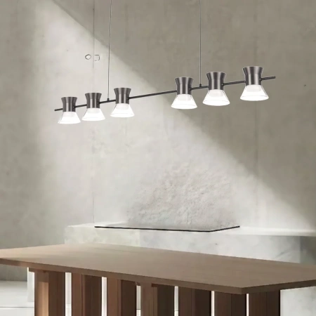 Pendant lamp Tipico 6 130 LED 36W 3K BK