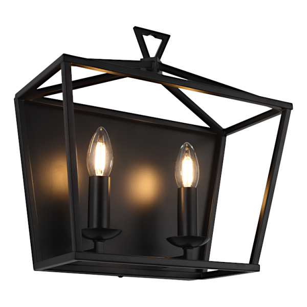 Wall Light Perigan 2lt E14 BLK Wall Light Perigan 2lt E14 BLK