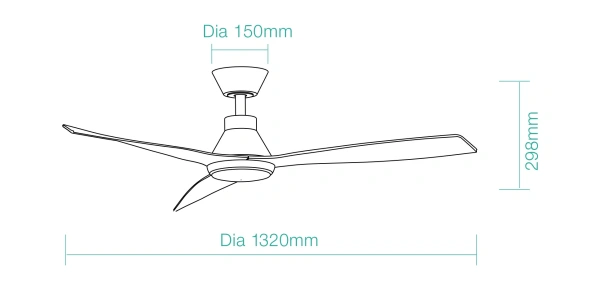 Ceiling Fan Triumph DC 52 LED Wi-Fi 28W WHT