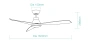 Ceiling Fan Triumph DC 52 LED Wi-Fi 28W BW