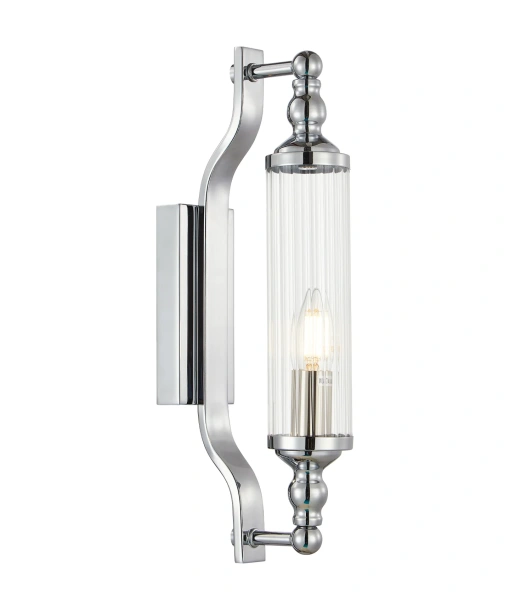 Wall light RODILLO2 Tubular Clear Glass Chrome 10W Wall light RODILLO2 Tubular Clear Glass Chrome 10W