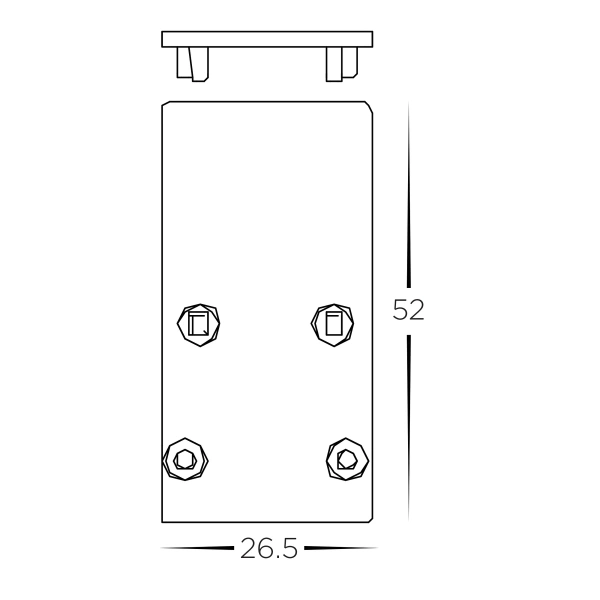 Track end cup HCP-10291-HE-EC BK