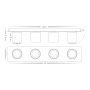 Wall light Sbarra Bar 4 Light 3CCT BLK