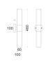 Wall light Vara 2 Up-Down Opal Glass White E27