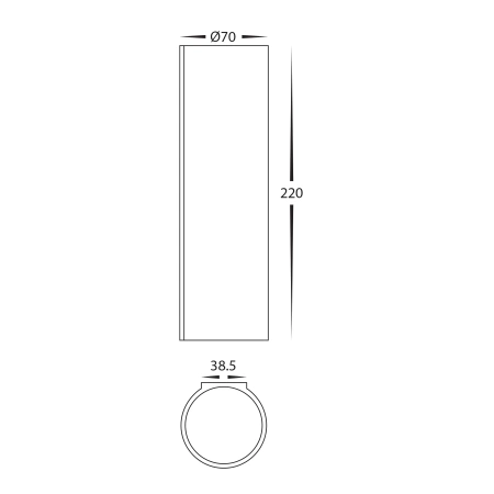  Wall Light Valec Up & Down Plaster GU10