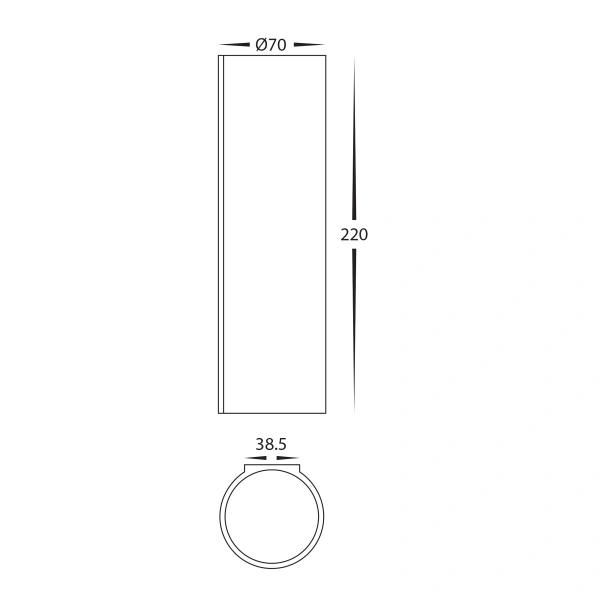  Wall Light Valec Up & Down Plaster GU10