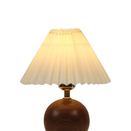 Table lamp Orbelle E27 walnut
