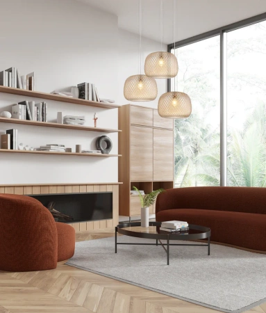 Pendant light LABU 2 E27 D40 AMB