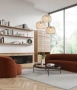 Pendant light LABU 2 E27 D40 AMB