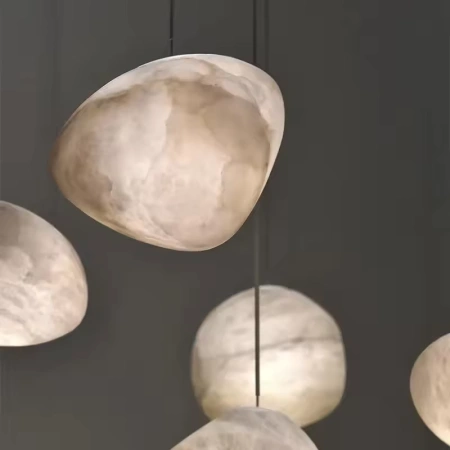 Pendant lamp Ateca P15 Alabaster Spanish Marble G9 BRS