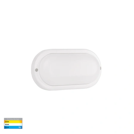 Wall or Ceiling light Muovi Oval Small HV3526T-WHT 5W TRI Colour Dimmable
