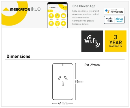 Ikuü Smart WiFi plug base adaptor 