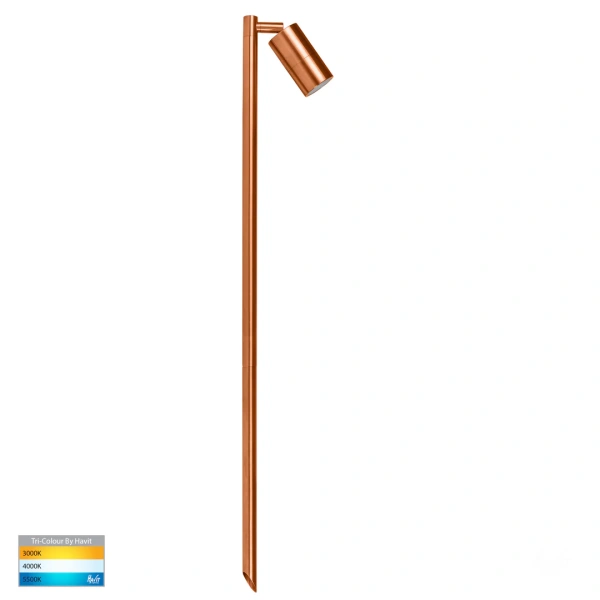 Garden light Tivah Solid Copper TRI Colour Single Adjustable LED HV1403T-CP IP65