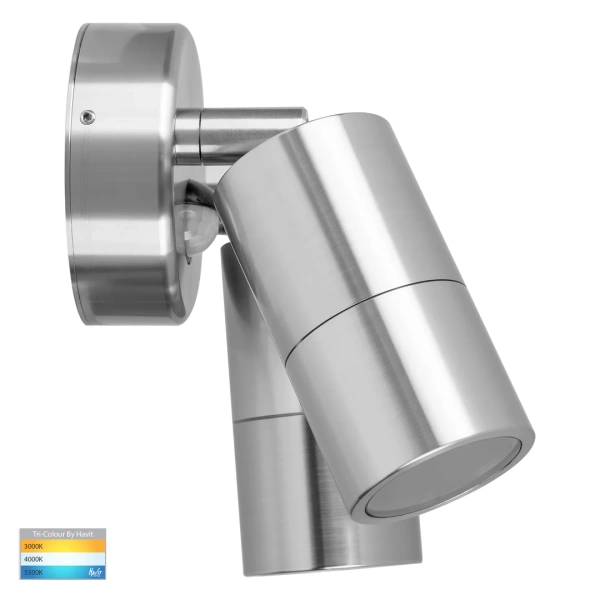 Wall light Tivah 316 SS LED 24W 3CCT Double Adjustable with Sensor HV1306T-PIR IP65