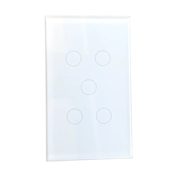 Wall Switch 5 Gang Zigbee Wifi WHT