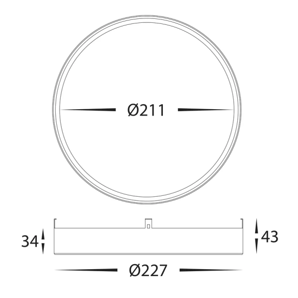 Ceiling lamp Auster Alabaster LED 18W 5CCT D22 HV5863 GLD