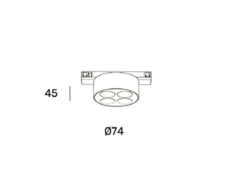 Track spot lens SEPTA Brass 48V 7W CCT