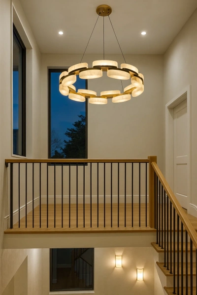 Pendant lamp Millares P2 Alabaster Spanish Marble D80 LED 72W CCT Dim BRS