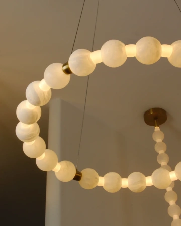 Pendant lamp Coronet Alabaster Spanish Marble D60 LED 30W CCT BRS