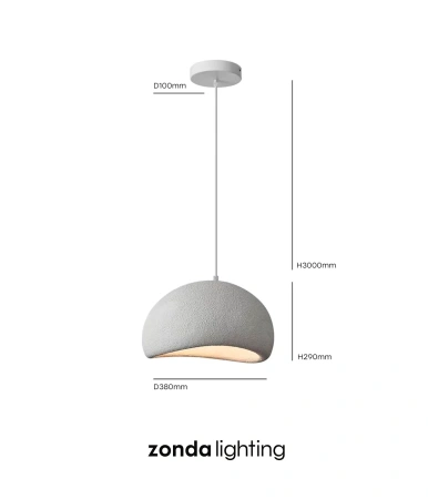 Pendant lamp Emi P40 E27 WHT