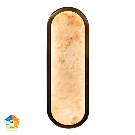 Wall light Auster Alabaster LED 12W 5CCT IP44 HV8011S-BLKALB