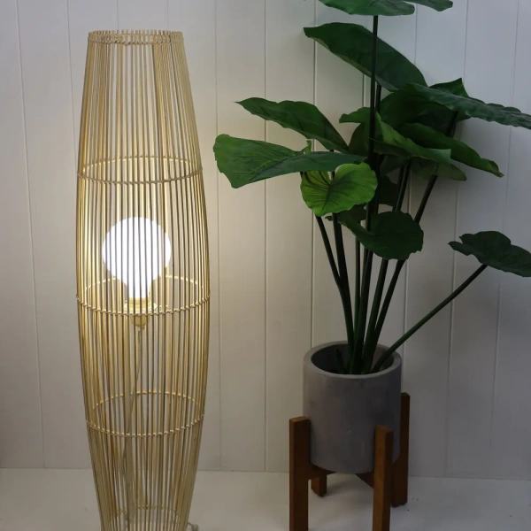 Floor lamp MATRAM NATURAL CANE