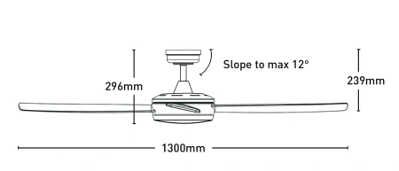Ceiling fan Caprice Pro SIL AC with Remote D51