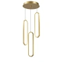Pendant lamp Oval LED 3L GD 3K