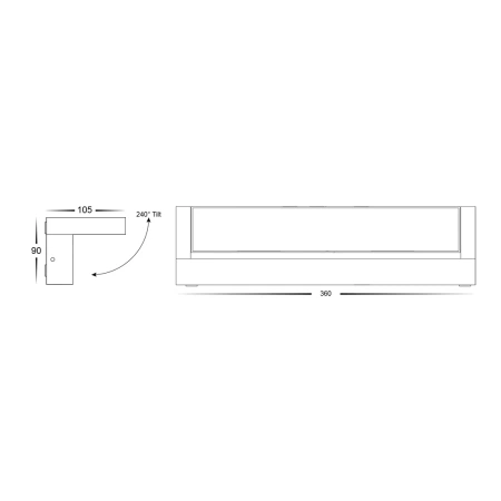 Flood Light Locu HV3733T-BLK LED 36w Adjustable LED 3CCT BLK