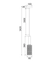 Pendant lamp CLEO Oblong Cut Glass
