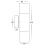 Wall light Tivah Light Up Down MR16 3CCT WHT