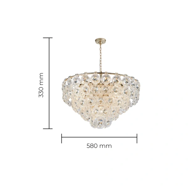 Pendant lamp Tula D58 E14 BRS