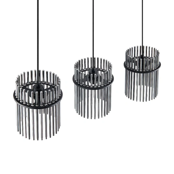 Pendant lamp Quilo 3lt E27 BLK