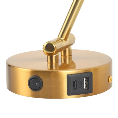Wall lamp Beatrice Swing Arm with charging ports brs