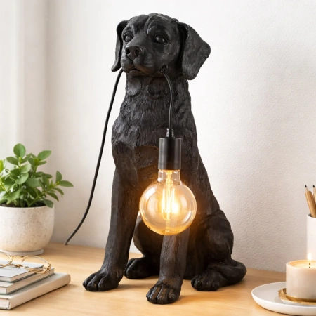 Table lamp Golden Retrieve LED Black