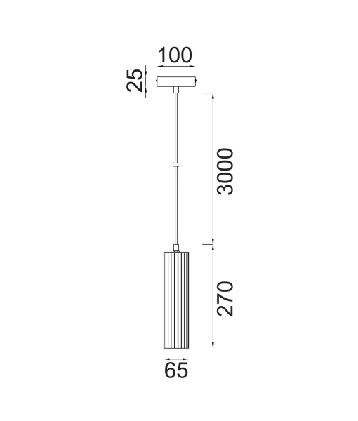 Pendant light KOLONNE 01 GU10 D6.5 BLK Pendant light KOLONNE 01 GU10 D6.5 BLK