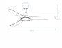 Ceiling Fan Alpine DC 52 LED Wi-Fi 33W WH