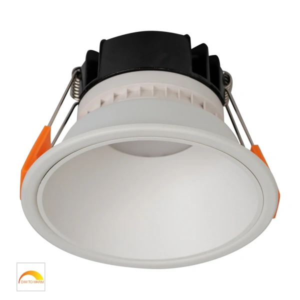 Recessed downlight Gleam WHT with WHT Insert Fixed Dim to Warm LED 9W IP54 Recessed downlight Gleam WHT with WHT Insert Fixed Dim to Warm LED 9W IP54