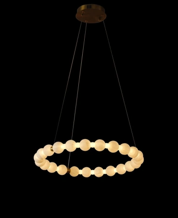 Pendant lamp Coronet Alabaster Spanish Marble D60 LED 30W CCT BRS