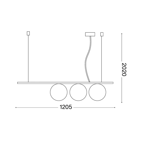Pendant lamp Perline SP3 G9 BLK Pendant lamp Perline SP3 G9 BLK