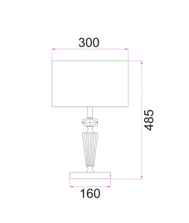Table lamp CRISTALLO-T1 E27 WHT