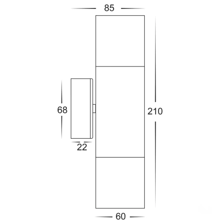 Wall light Tivah Silver 3CCT Up-Down HV1047GU10T IP65