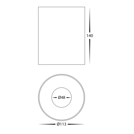 Surface downlight Nella BLK 5CCT LED 18W IP54