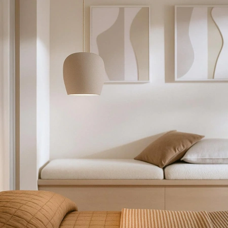 Pendant lamp Clay Drop E27 WH