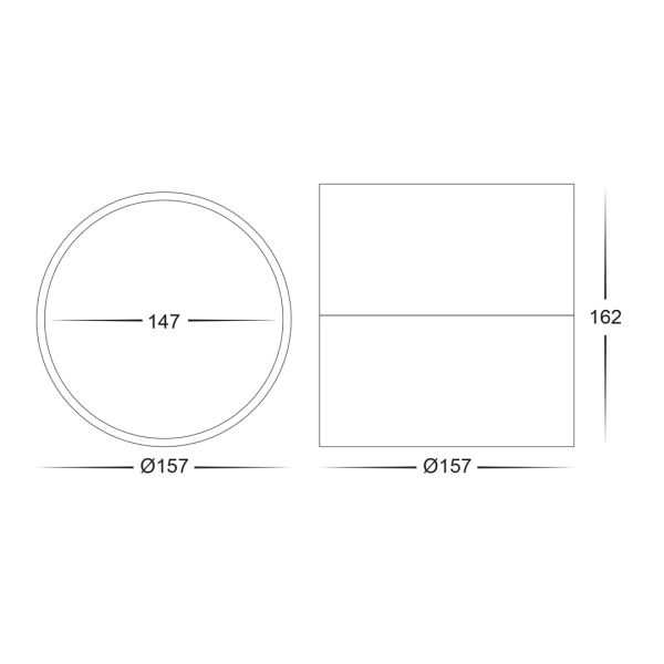 Surface downlight Nella WHT with Extension 3CCT LED 18W IP54 Surface downlight Nella WHT with Extension 3CCT LED 18W IP54