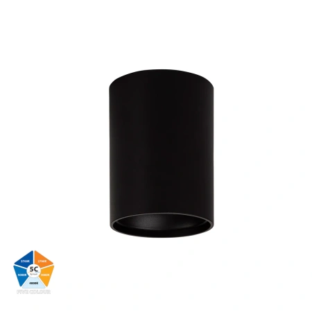 Surface downlight Nella BLK 5CCT LED 7W IP54