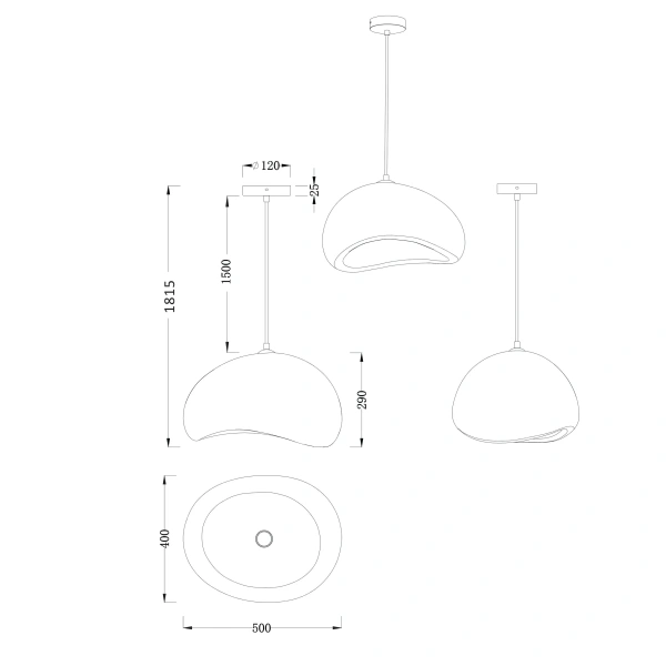 Pendant lamp Cloud Large E27