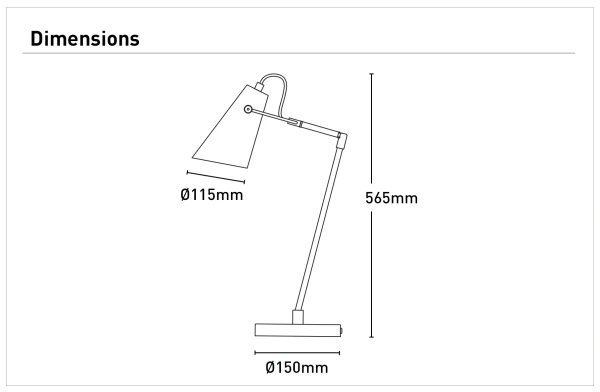 Table lamp Colton E27 BLK Table lamp Colton E27 BLK