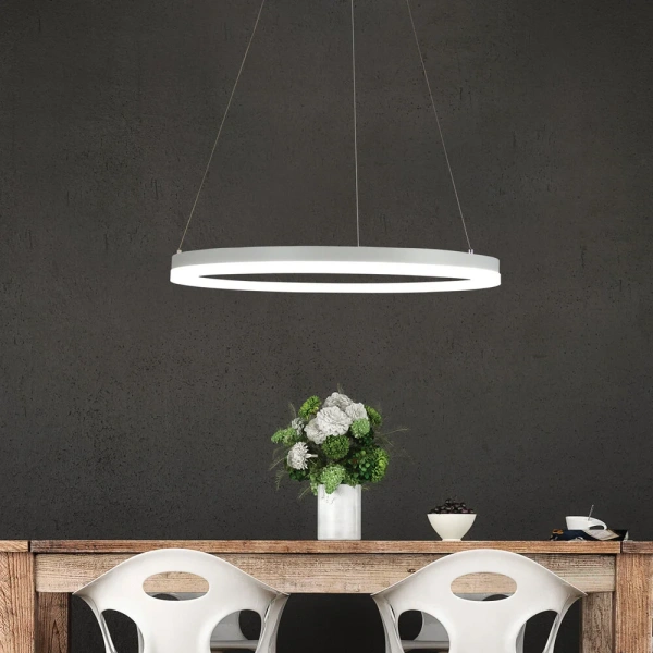 Pendant lamp CRONUS.60 CTS LED RING WHITE